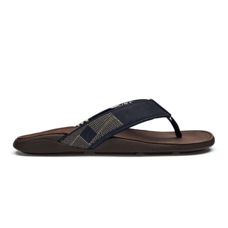 Olukai Mens Tuahine Footwear Olukai Trench Blue/Dark Wood 8