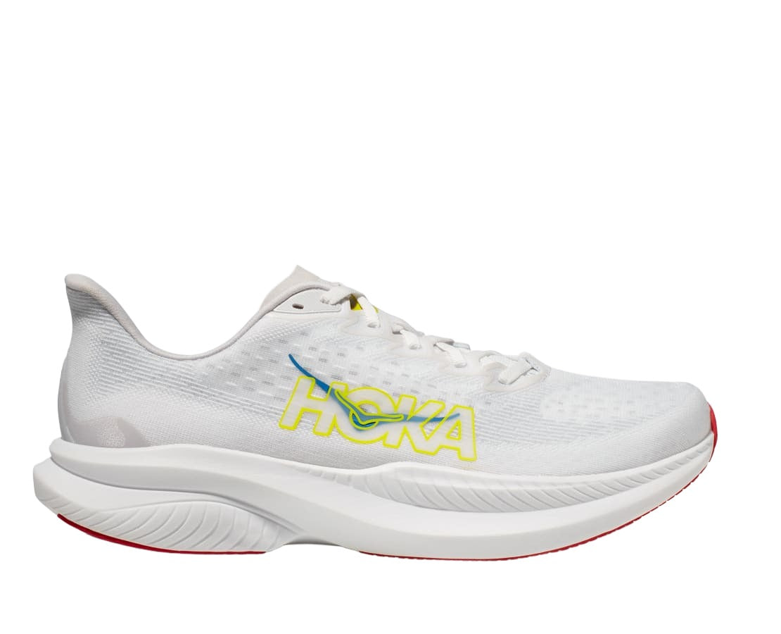 Hoka Men's Mach 6 Footwear Hoka One One White/Nimbus Cloud-WNCL 8 Medium-D