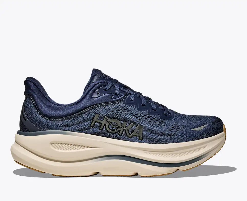 Hoka Men's Bondi 9 Footwear Hoka One One Midnight Blue/Varsity Navy-MVR 7.5 Medium-D