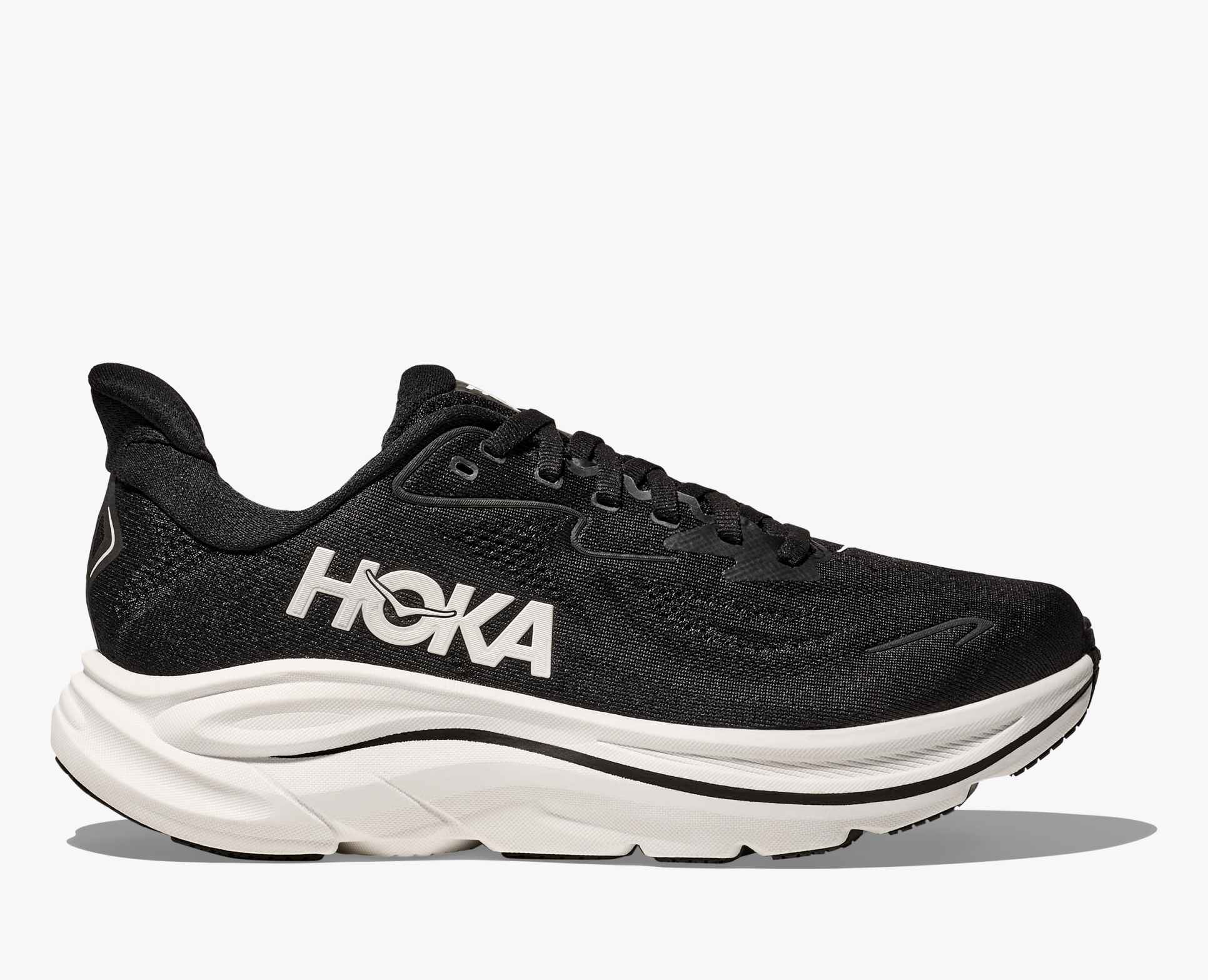 Hoka Men's Clifton 10 Footwear Hoka One One Black/White-BWHT 9 Wide-2E