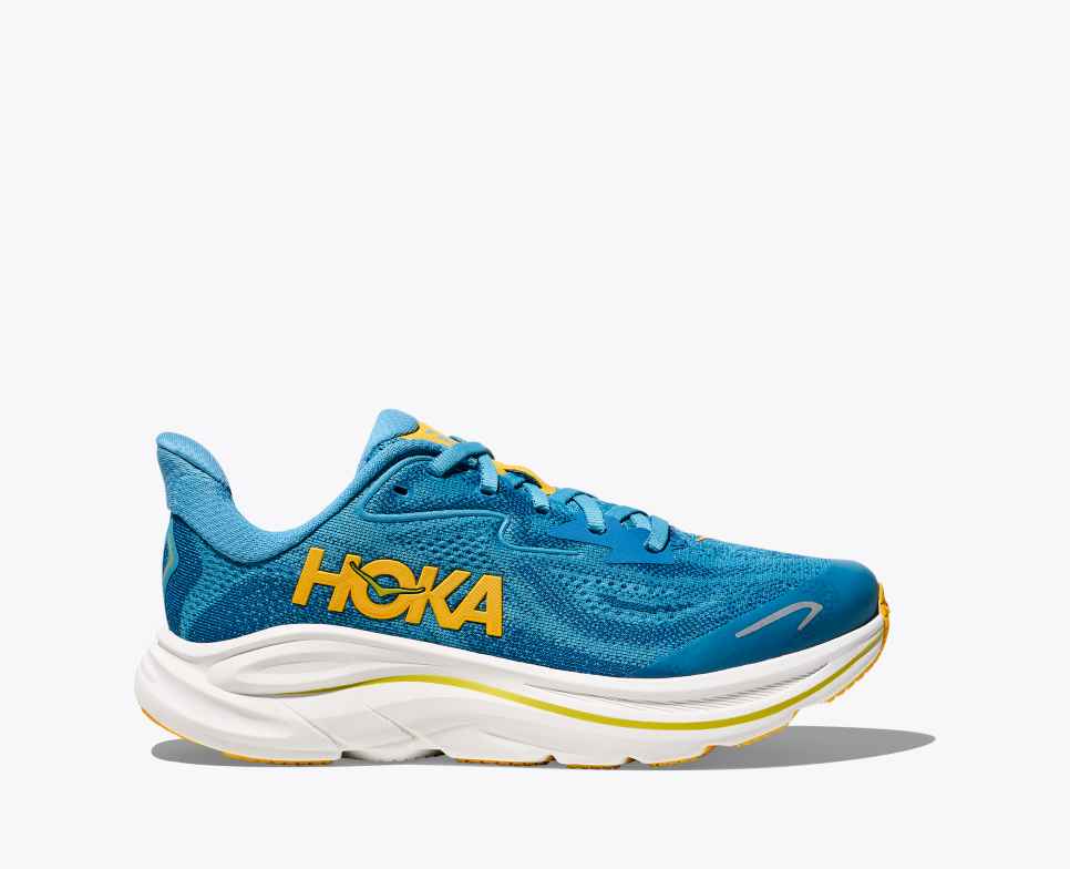 Hoka Kids' Clifton 10 Footwear Hoka One One Alpine Blue/Foggy Night-ALF 3.5