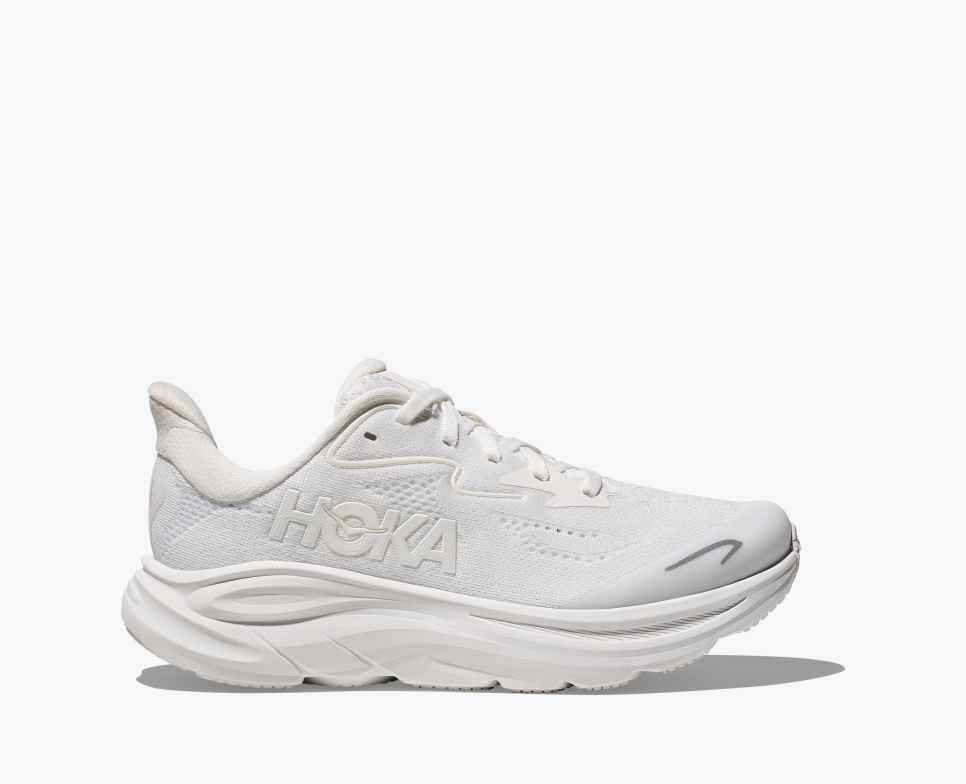 Hoka Kids' Clifton 10 Footwear Hoka One One White/White-WWH 3.5
