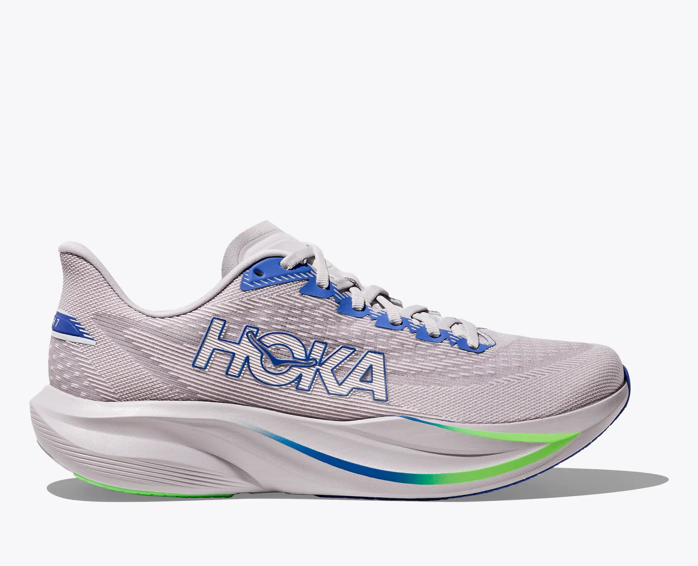 Hoka Men's Mach 7 Footwear Hoka One One Ash Grey/ Cobalt Blue-AYCB 7.5 Medium-D