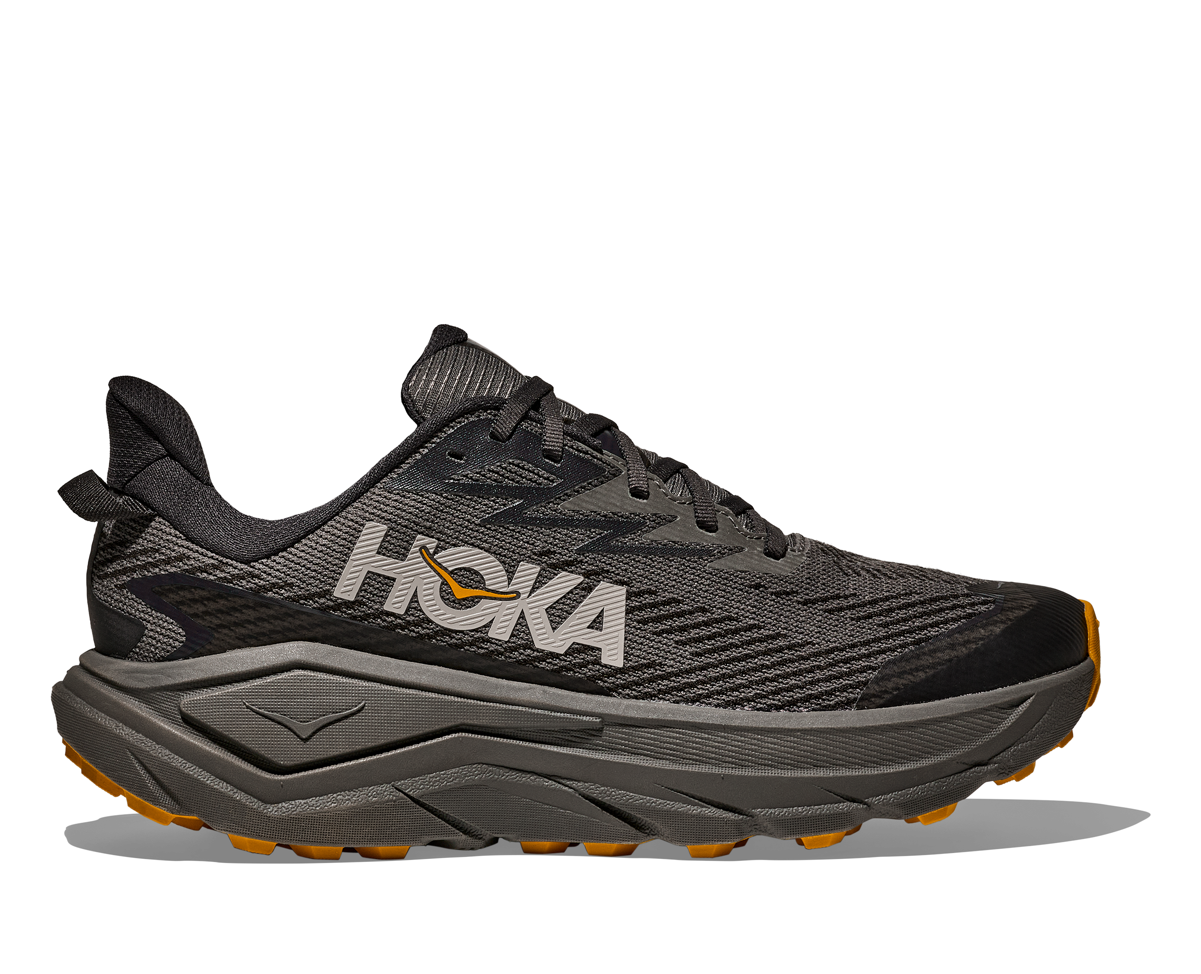 Hoka Men's Challenger 8 GTX Footwear Hoka One One Asphalt Grey/Varsity Yellow-AYV 8