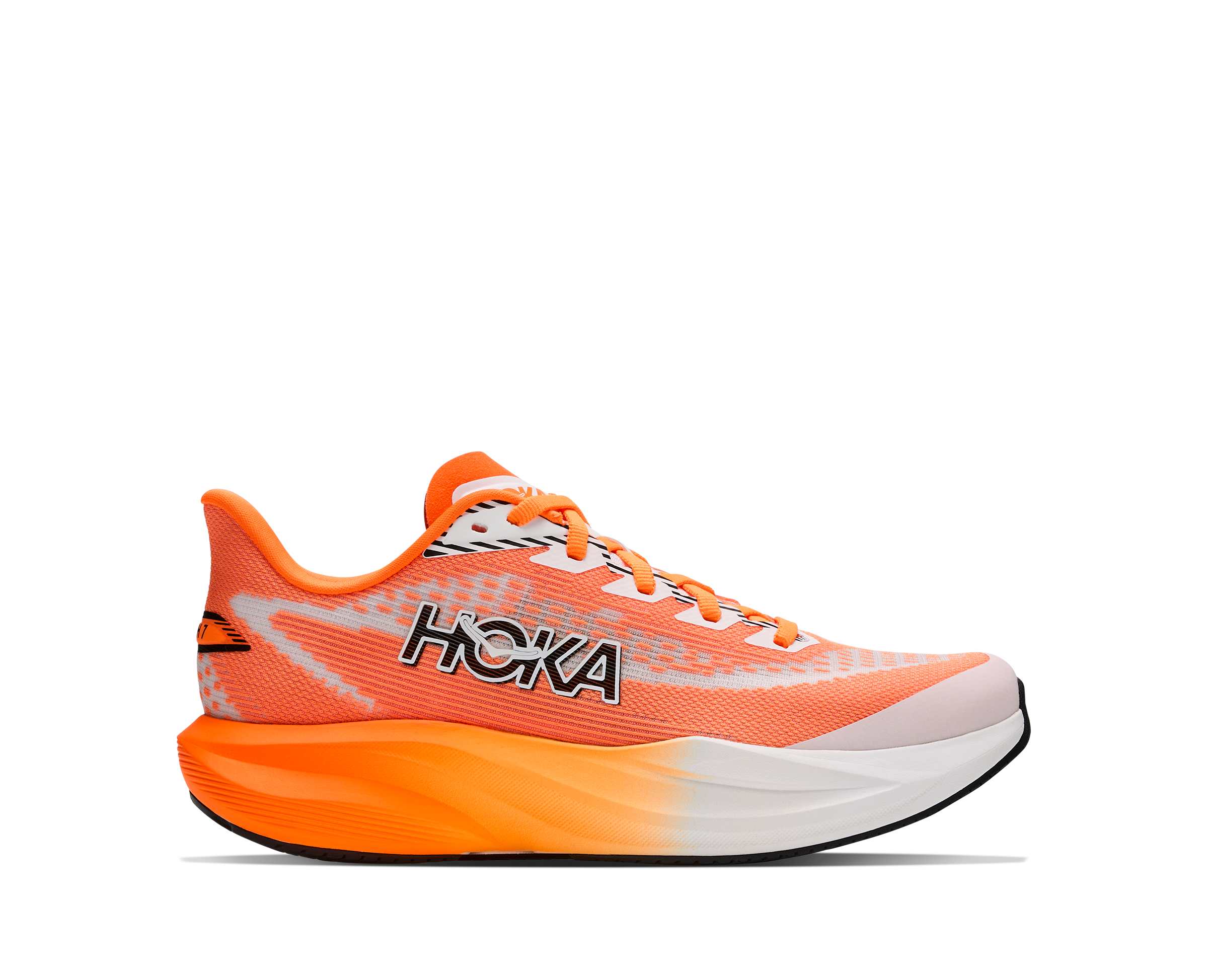 Hoka Kids' Mach 7 Footwear Hoka One One Frost/Neon Tangerine-FNTN 3.5