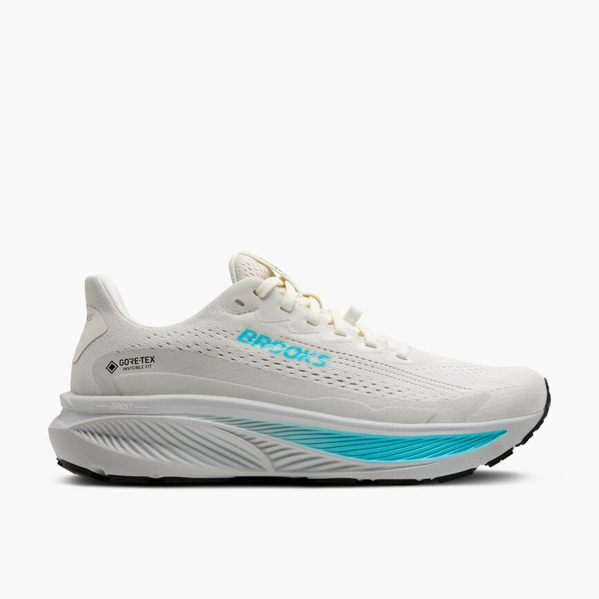 Brooks Women's Ghost 17 GTX Footwear Brooks Coconut/Oyster/Blue-138 5.5