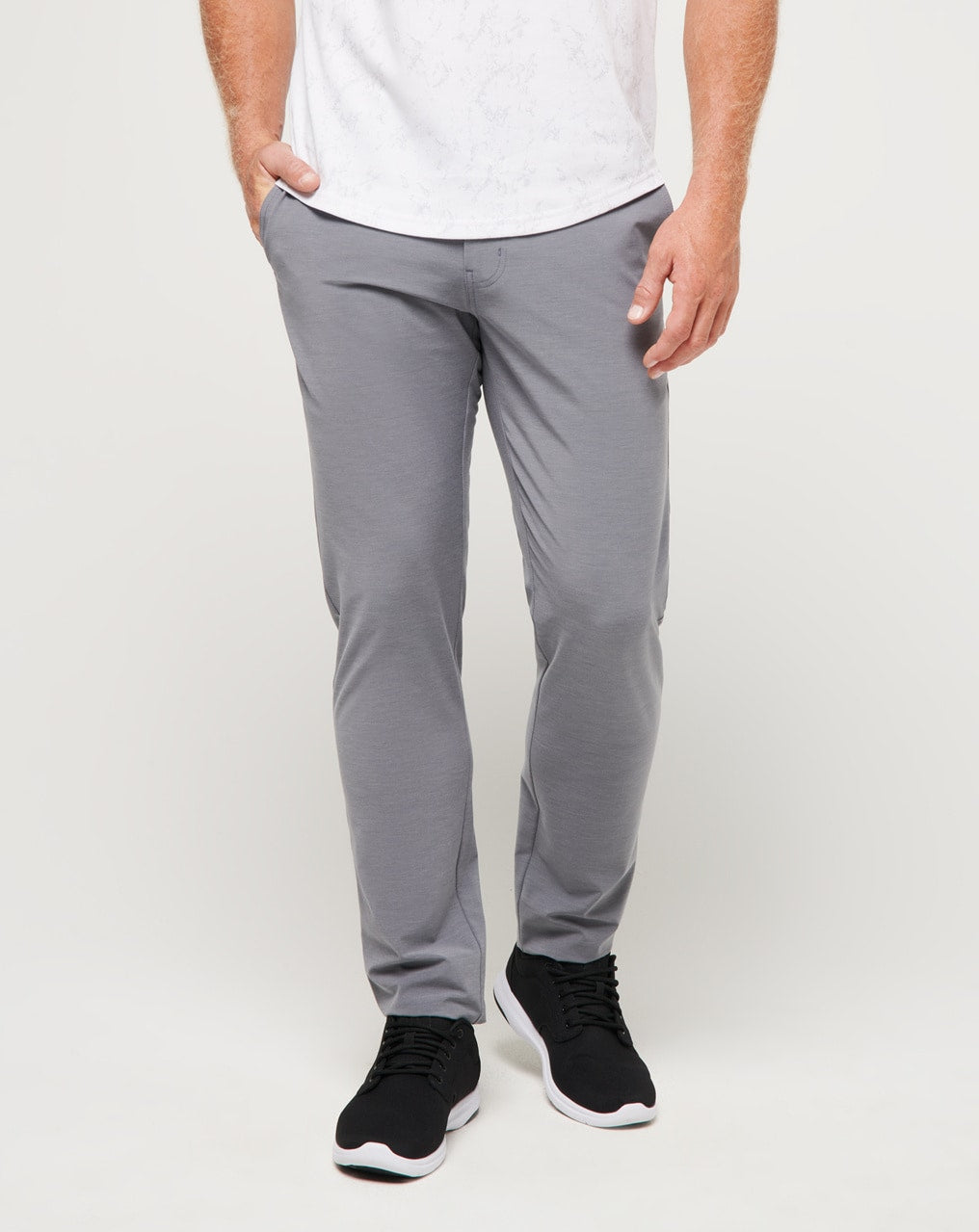 TravisMathew Men's Open to Close Tech Chino Pant Apparel TravisMathew Heather Quiet Shade 30