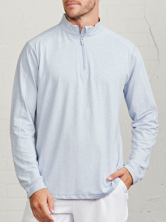 Tasc Men's Carrollton Lightweight Quarter Zip Apparel Tasc Cloud Heather/Marble Heather Small