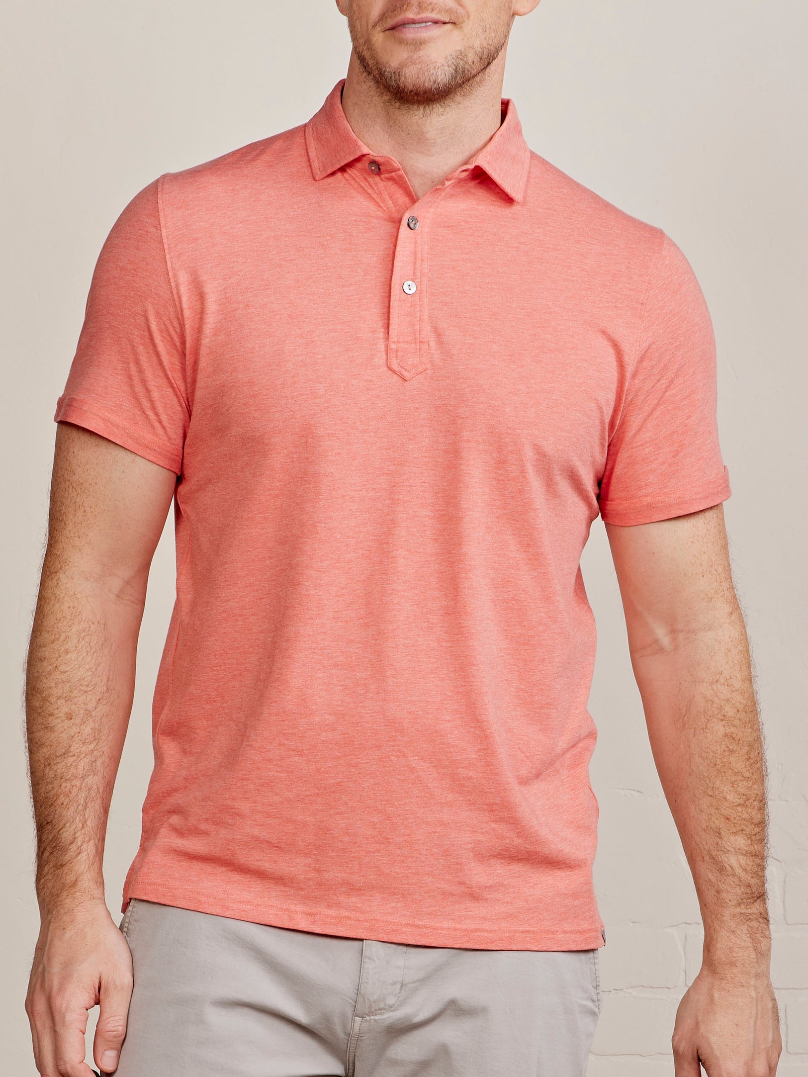 Tasc Men's Everywear Polo Apparel Tasc Hibiscus Heather Small