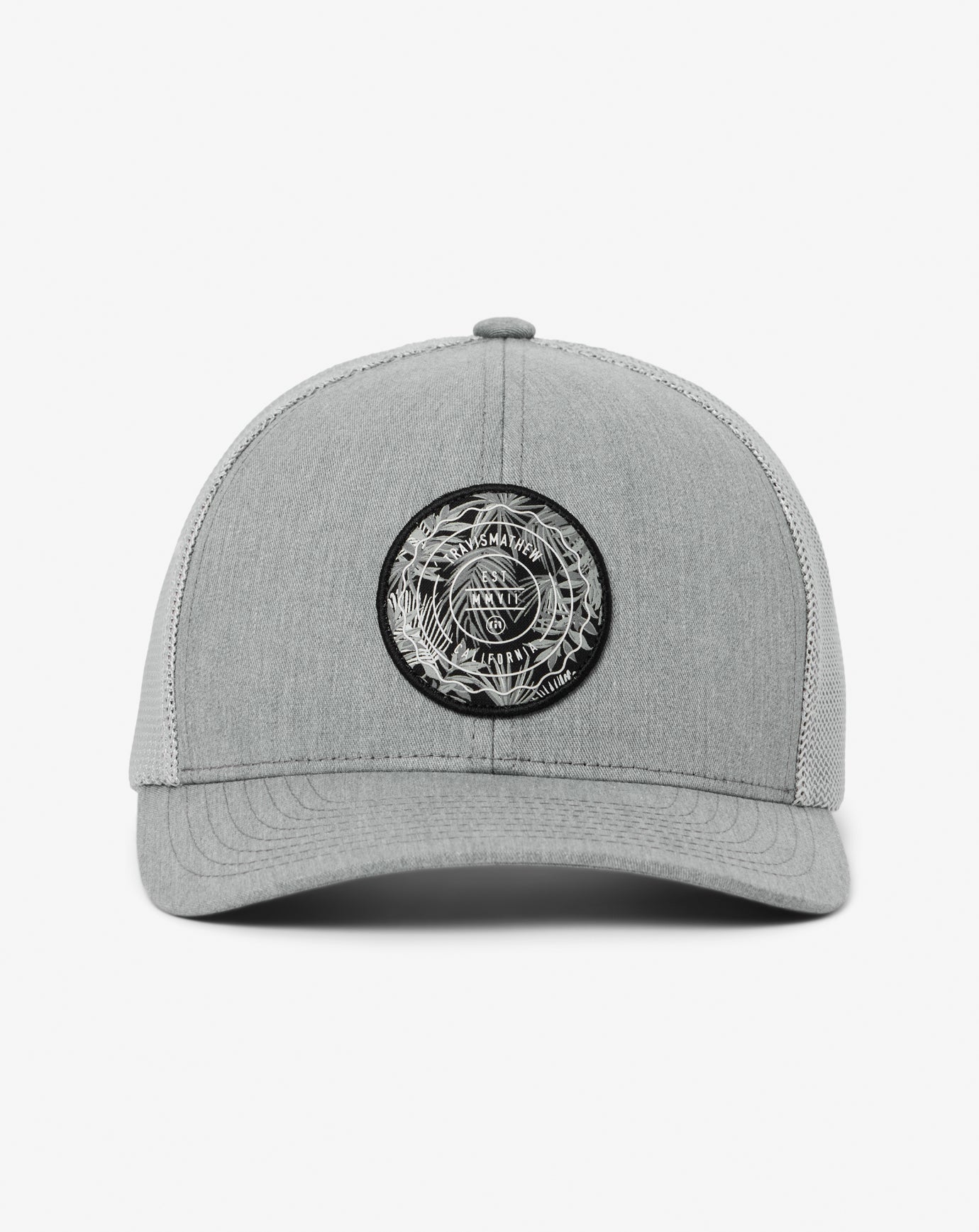 TravisMathew The Patch Floral Trucker Hat Accessories TravisMathew Heather Grey