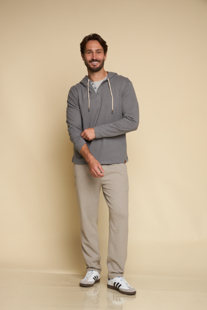 Fundamental Coast Men's Northend Henley Hoodie Apparel Fundamental Coast Smoke Small