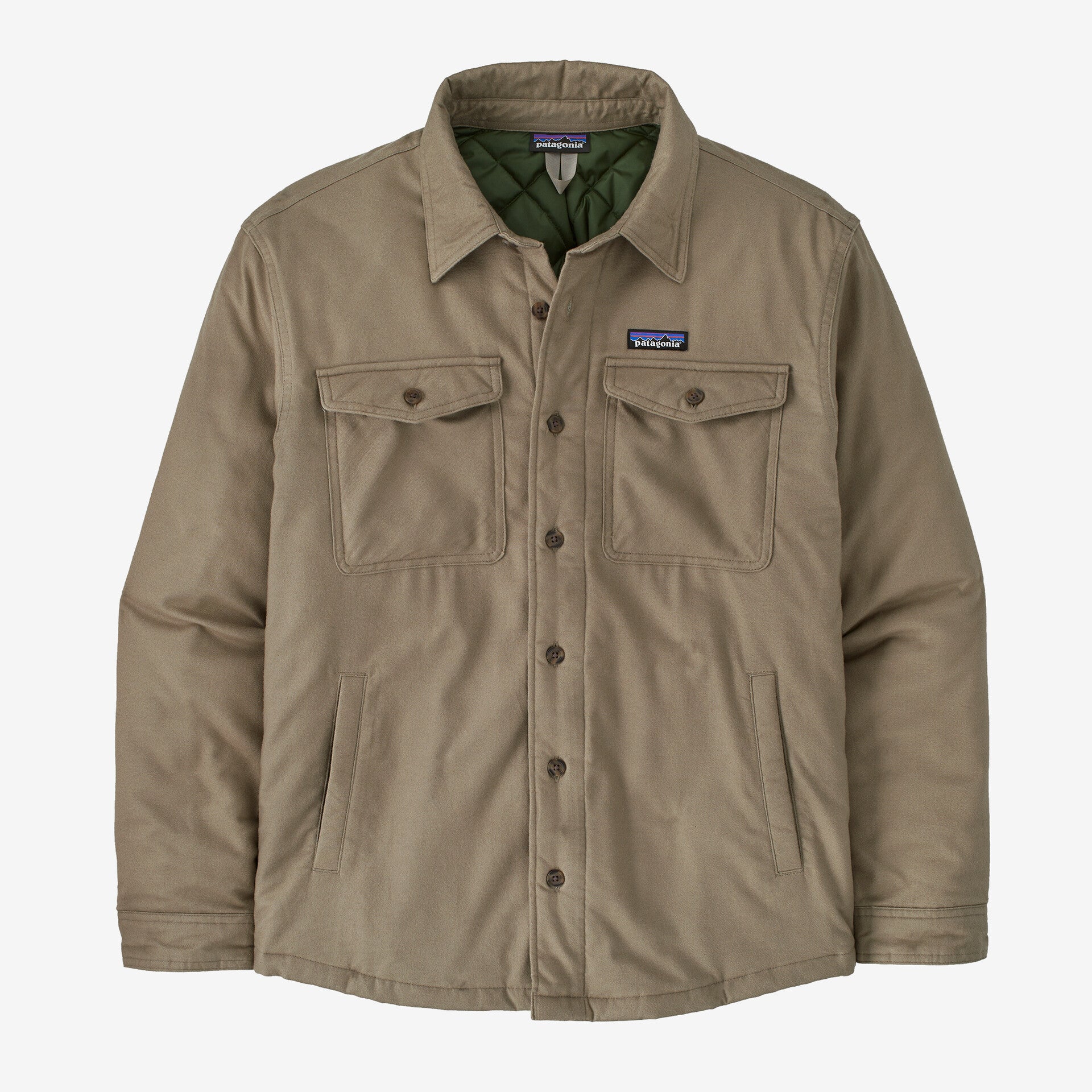 Patagonia Men's Lightweight Insulated Fjord Flannel Shirt Apparel Patagonia Seabird Grey-SBDY Small