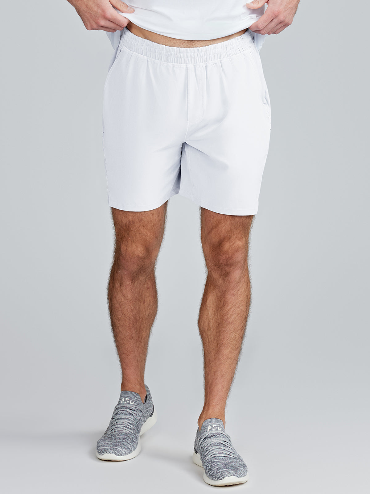 Tasc Men's Recess 7" 2-In-1 Short V2 Apparel Tasc White-100 Small