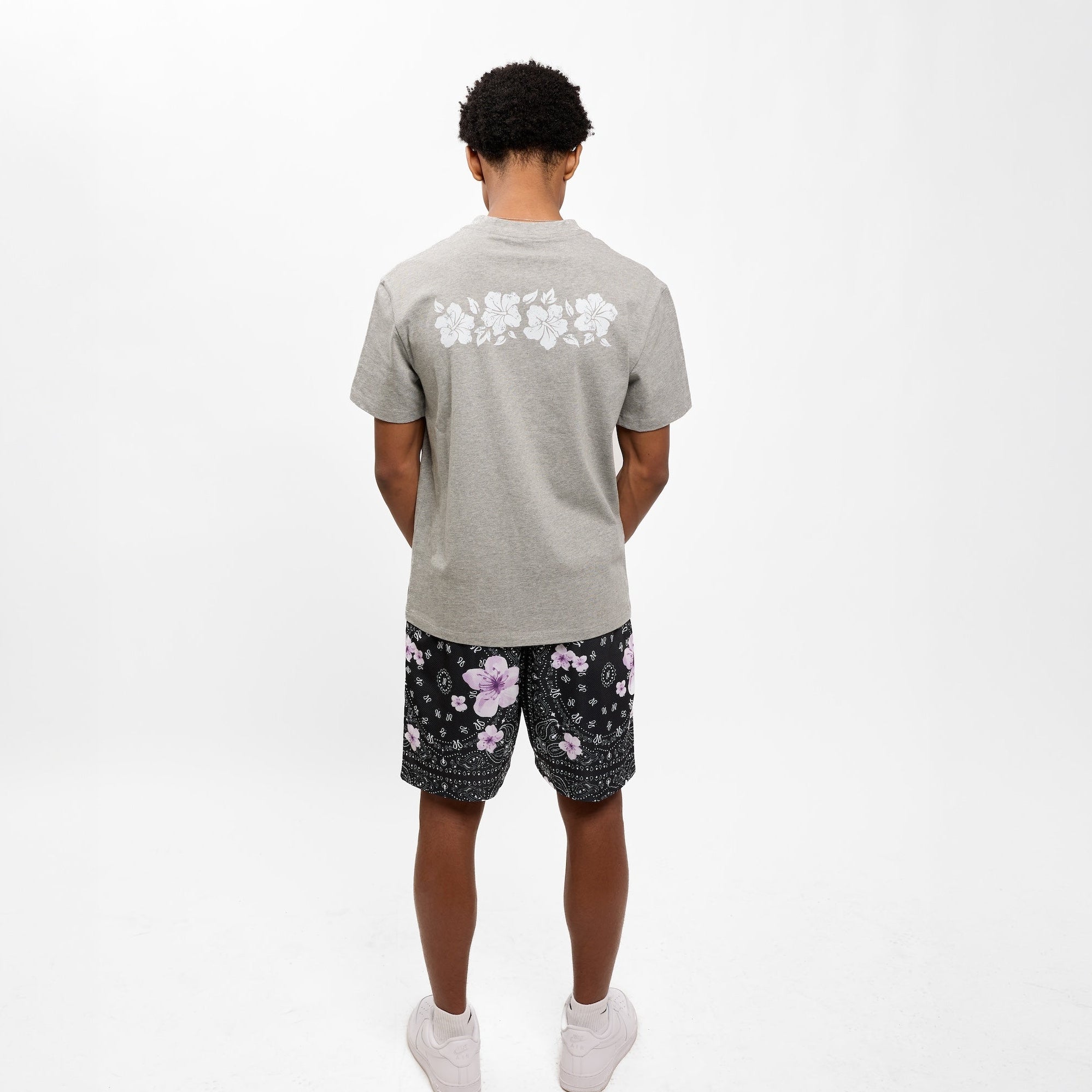 The Drip Shop Kids' Drip Hibiscus Tee Apparel The Drip Shop Heather Gray Youth Small