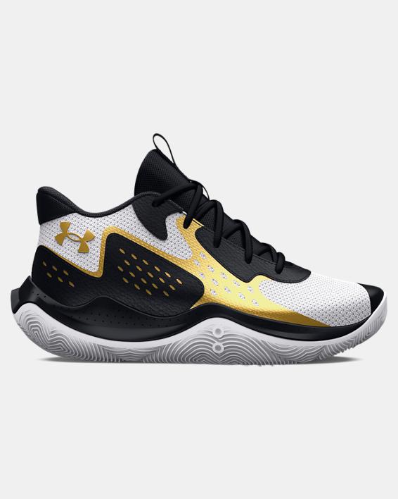 Under Armour Kids Grade School Jet 23 Basketball Shoes Footwear Under Armour White/Black/Metallic Gold-100 3.5