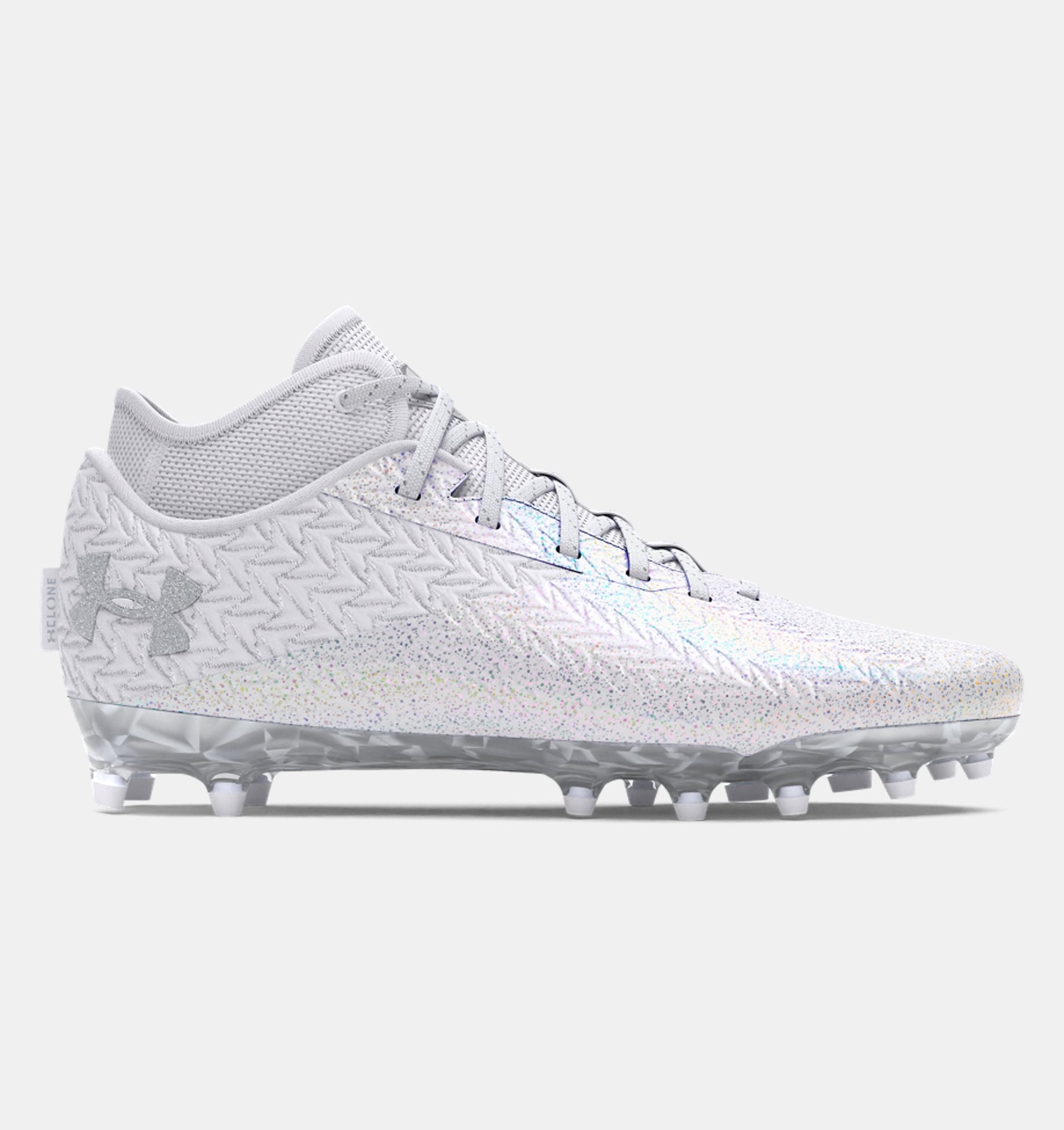 Under Armour Men's Spotlight Clone 4.0 MC VVS Footwear Under Armour White/Metallic Silver-100 6