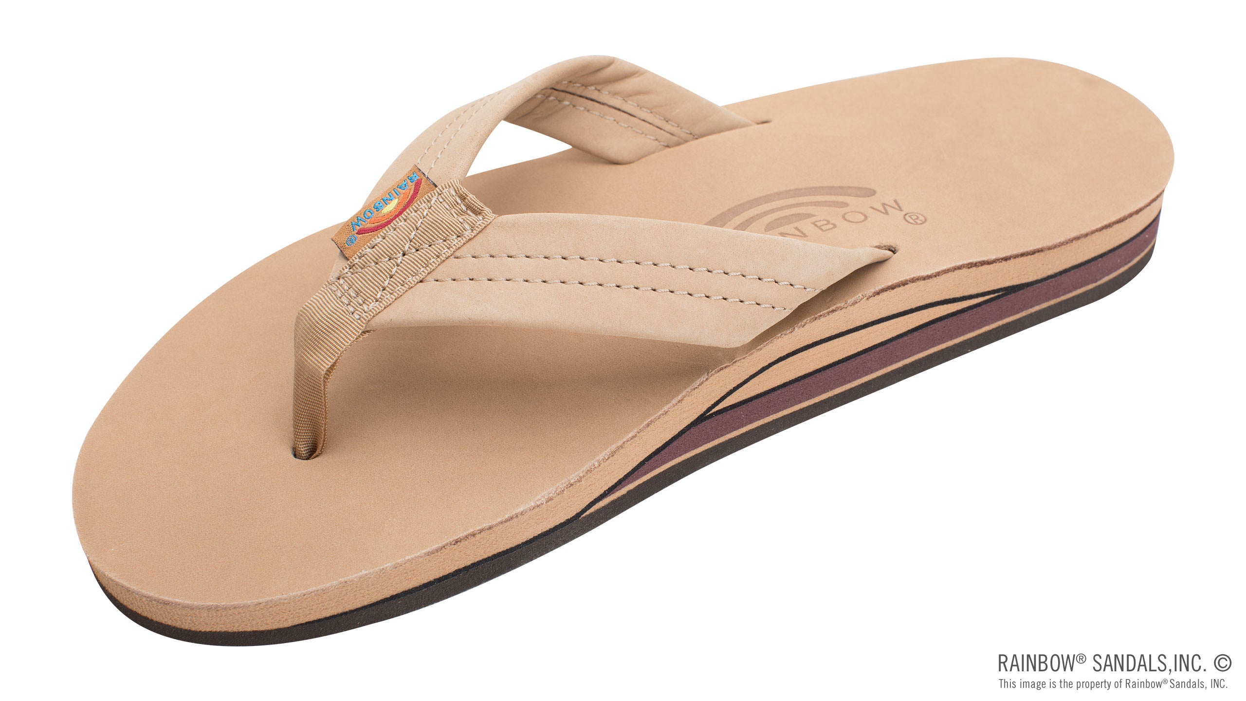 Rainbow Mens Double Layer Thick Strap Sandal Footwear Rainbow Sandals Sierra Brown Small 7.5-8.5