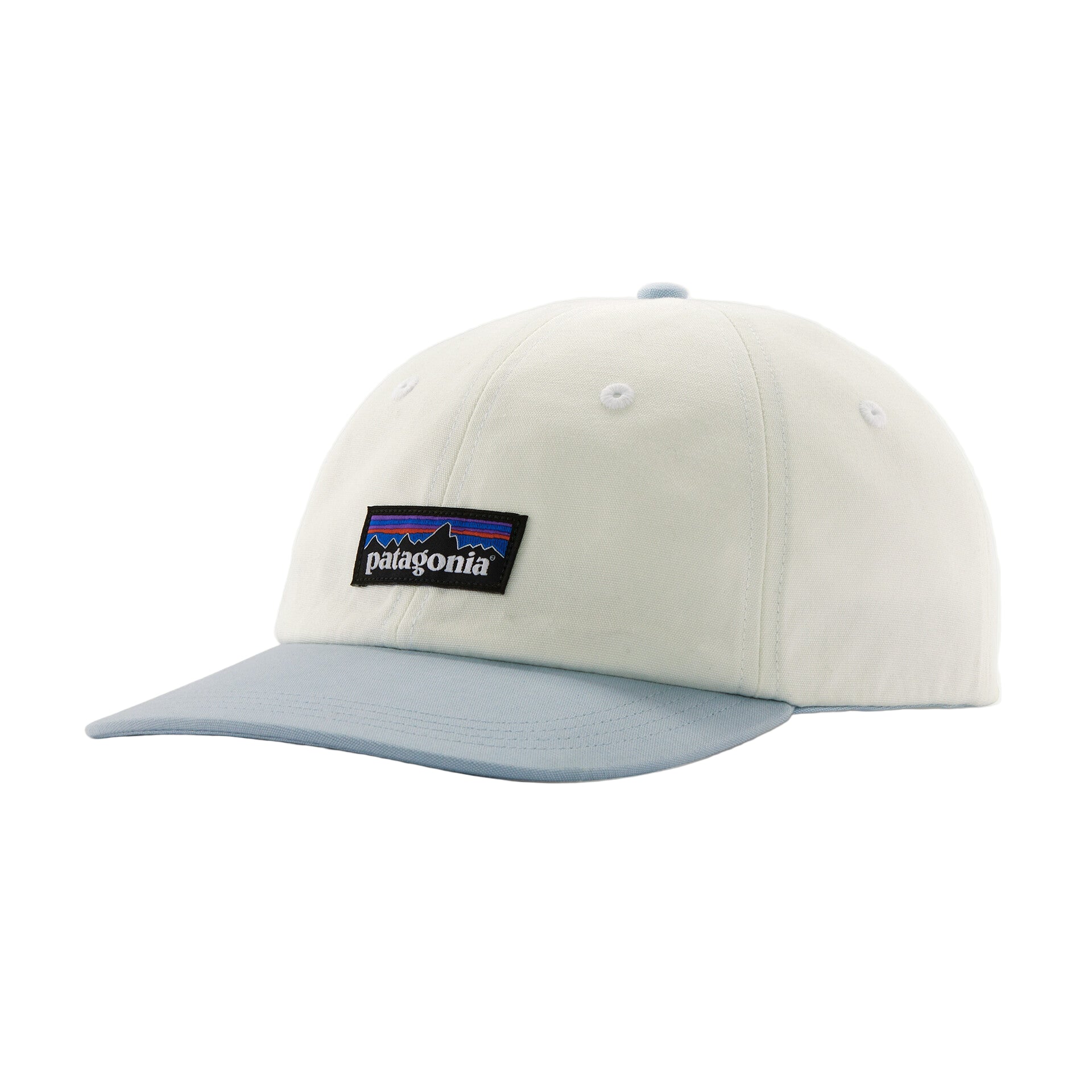 Patagonia P-6 Label Trad Cap Accessories Patagonia Birch White w/Fleck Blue-BIFL