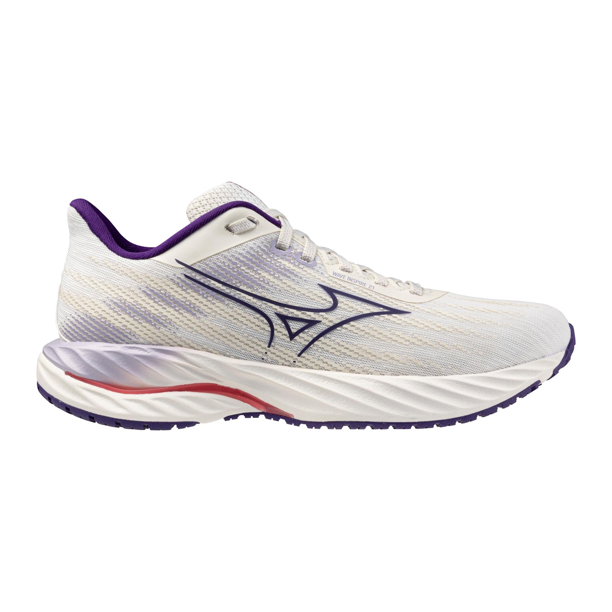 Mizuno Women's Inspire 21 Footwear Mizuno White/Vintage Indigo-008Z 8