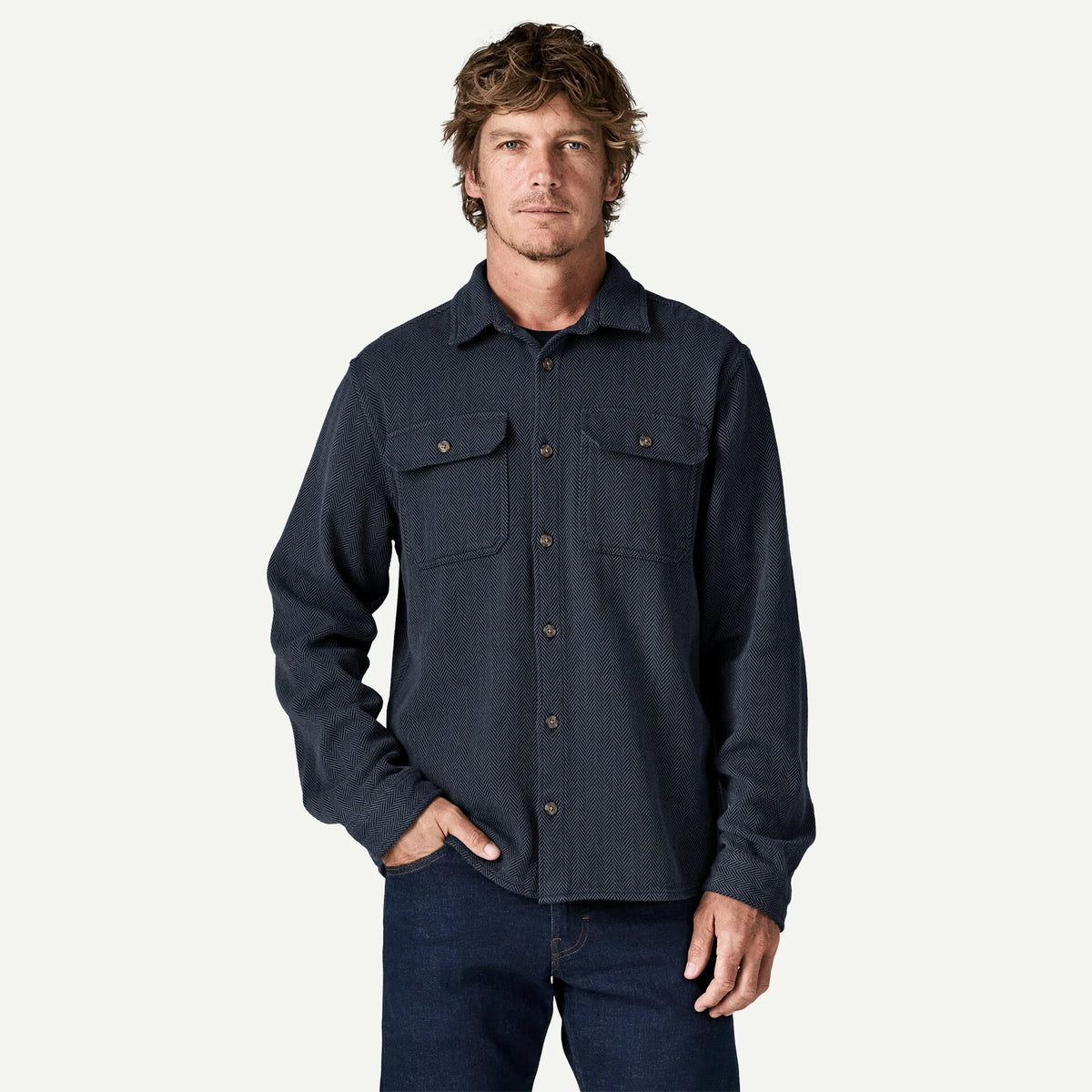 Patagonia Men's Fjord Loft Shirt Apparel Patagonia Mirror Weave: Summit Blue-MWST Small