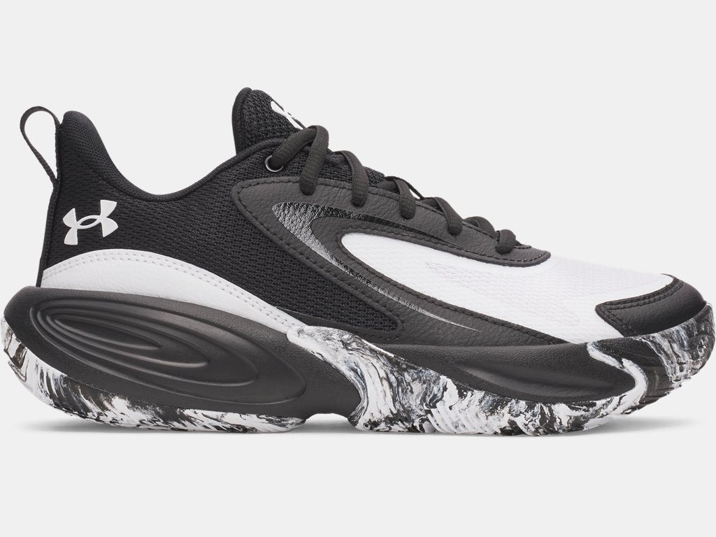 Under Armour Boys' Lockdown 8 (GS) Footwear Under Armour Black/White/White-001 3.5