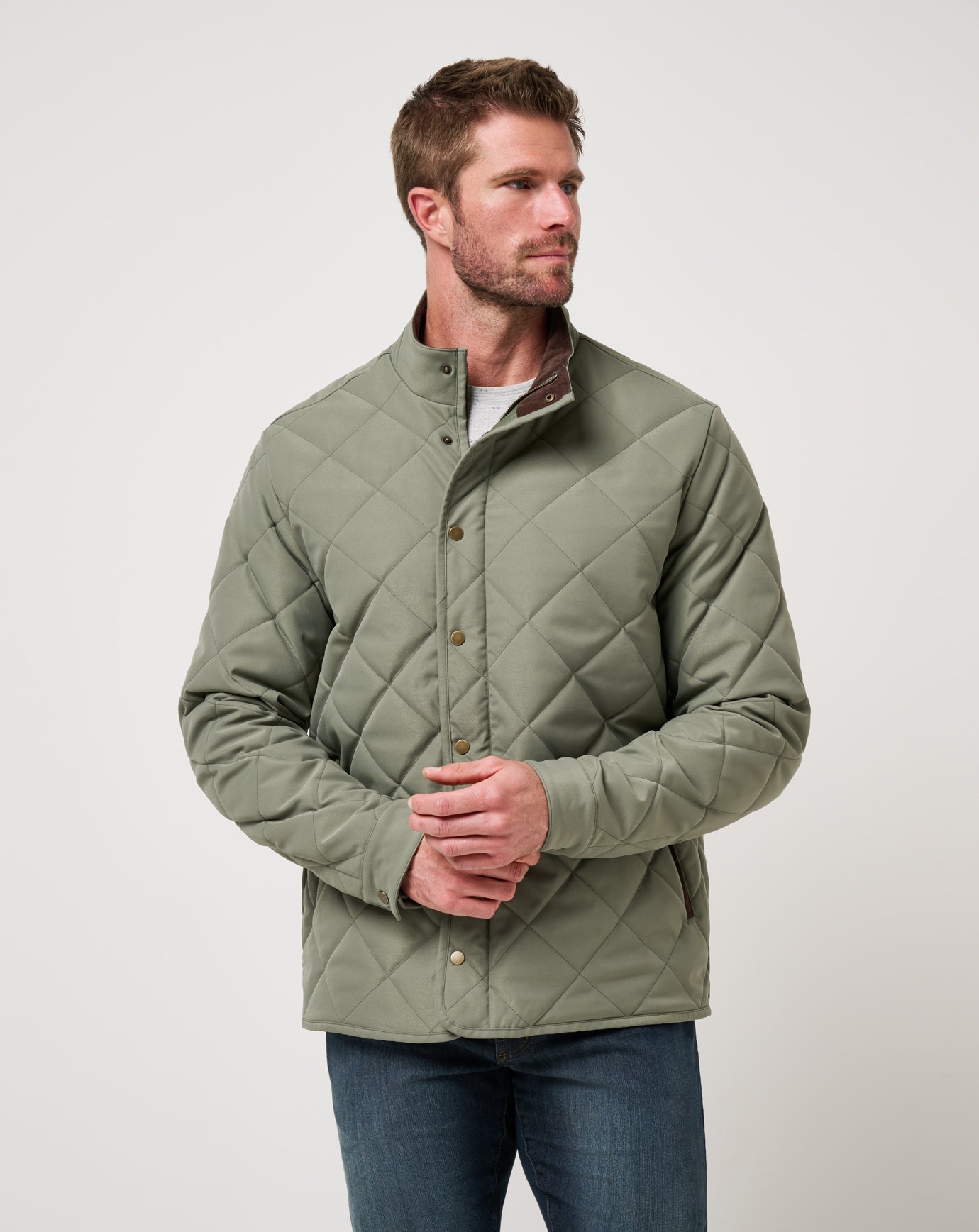 TravisMathew Men's Hylander Jacket Apparel TravisMathew Dark Olive Small
