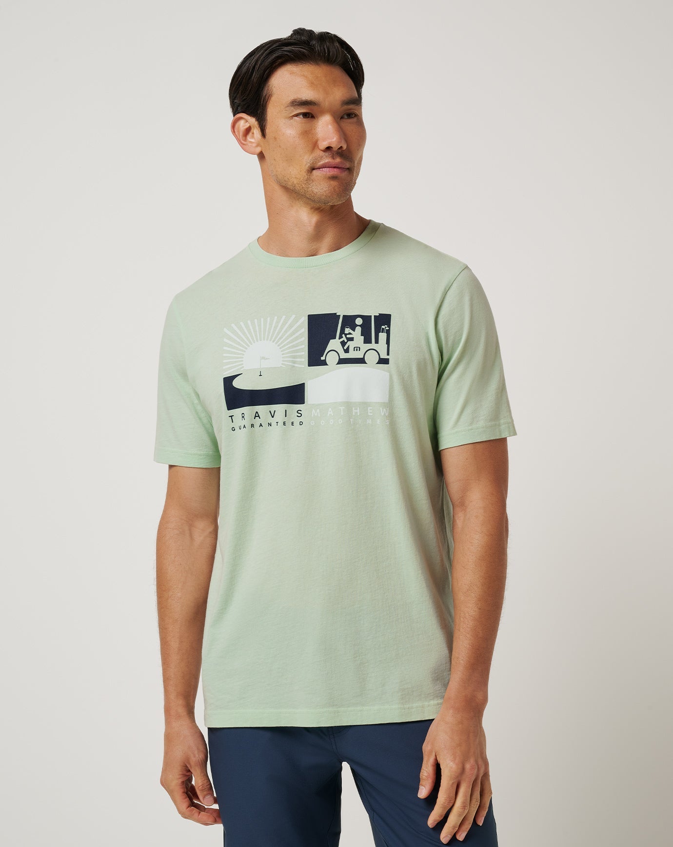 Travismathew Men's Player Parking Tee Apparel TravisMathew Aqua Foam Small