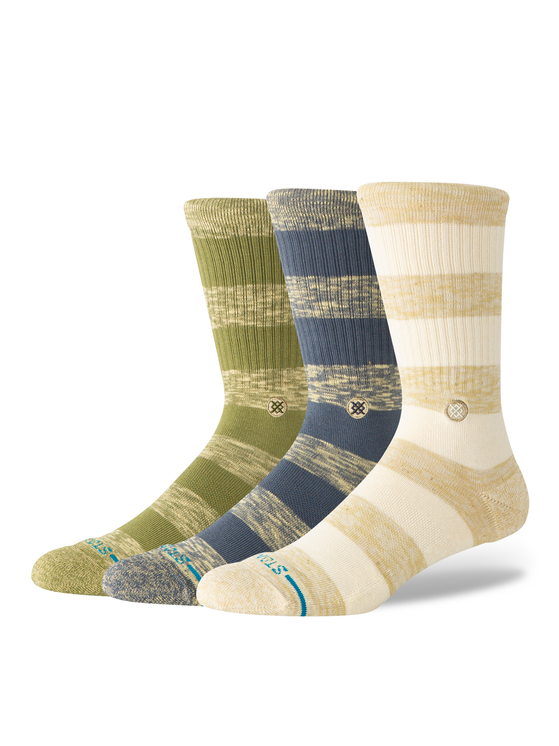 Stance Portland 3 Pack Crew Socks Apparel Stance Canvas Medium