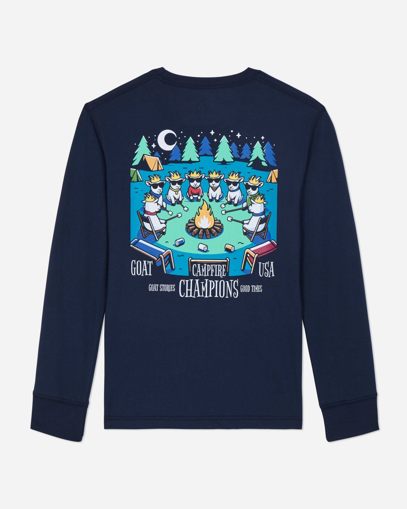 Goat USA Youth Campfire Long Sleeve T-Shirt Apparel Goat USA Navy Youth Small