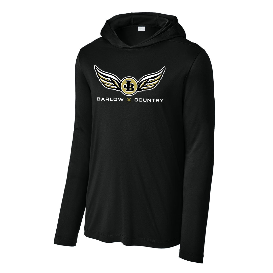Barlow Boys Cross Country Hooded Performance Long Sleeve Logowear Barlow Boys Cross Country Black Adult XS