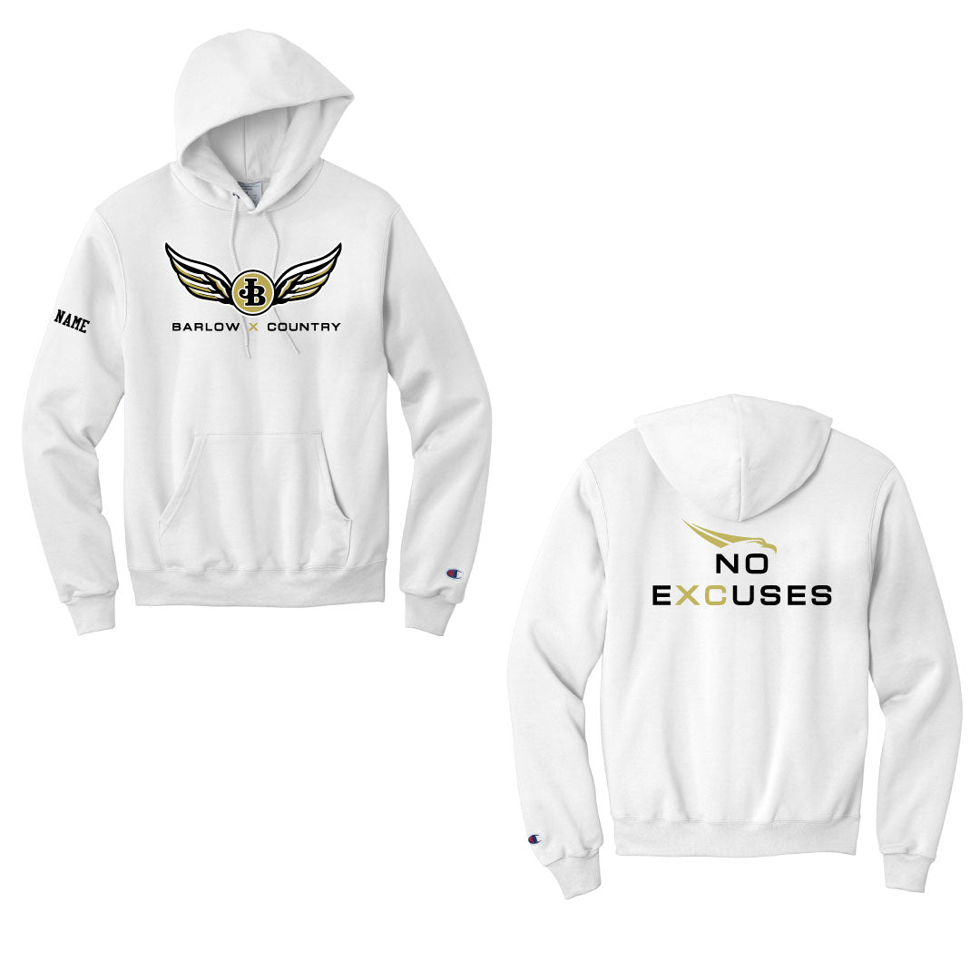 Barlow Boys Cross Country Chamipion Hooded Sweatshirt Logowear Barlow Boys Cross Country White Adult S