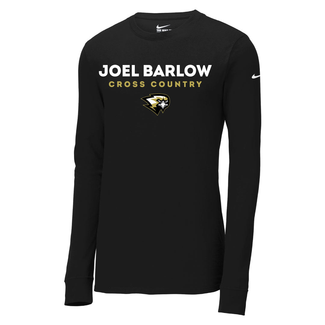 Barlow Girls XC Nike Dri Fit Long Sleeve Logowear Barlow Cross Country Black Adult XS