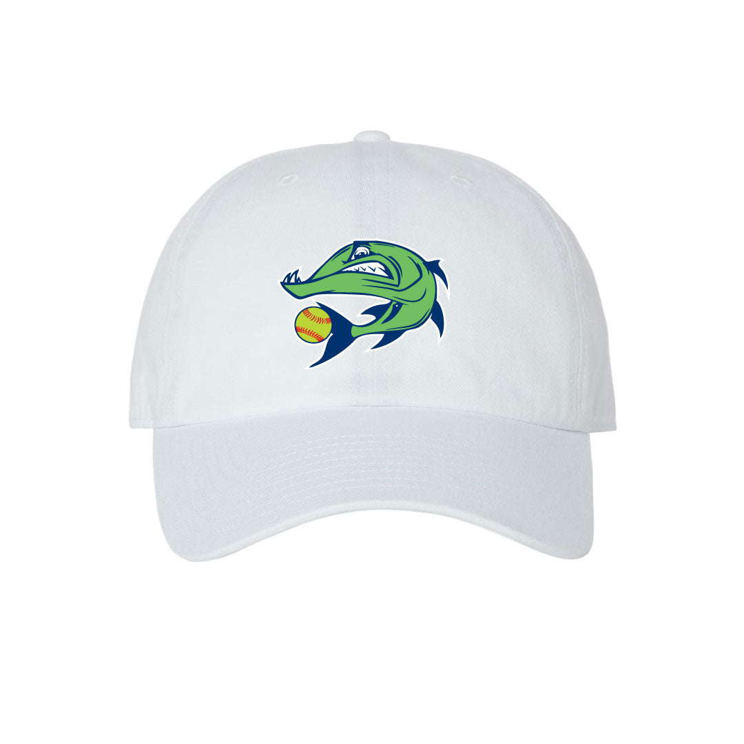 Barracudas Softball Hat Logowear Barracudas White Hat Barracuda