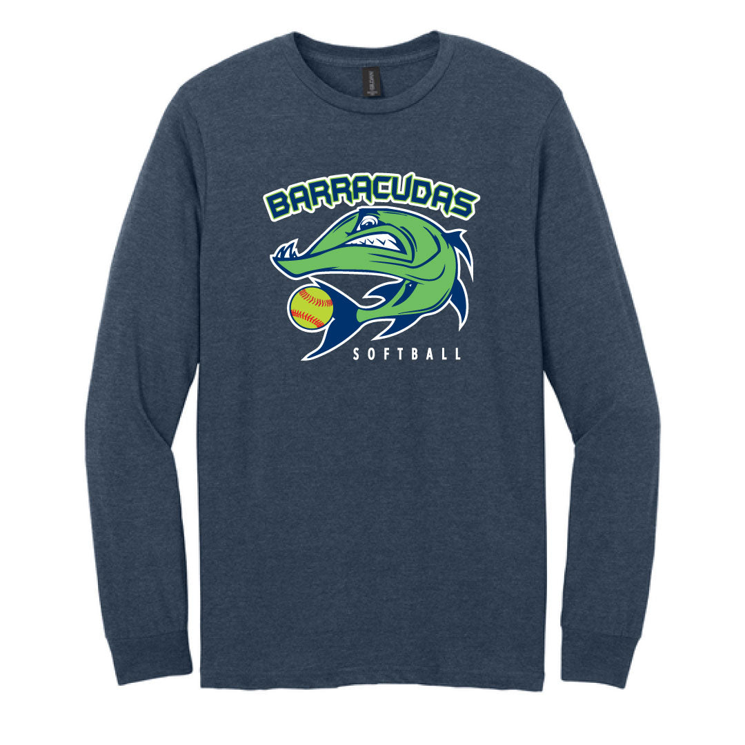 Barracudas Softball Cotton Long Sleeve Logowear Barracudas Navy Youth XS
