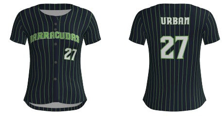 Barracudas Softball Uniform Full Button Jersey Logowear Barracudas Girls S