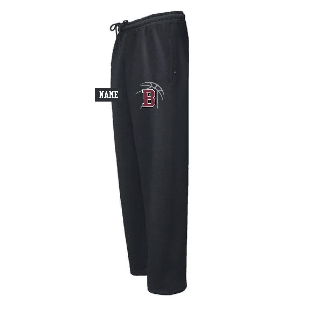 Bethel HS Girls Basketball Sweatpants-Open Bottom Logowear Bethel HS Girls Basketball Black Adult XS