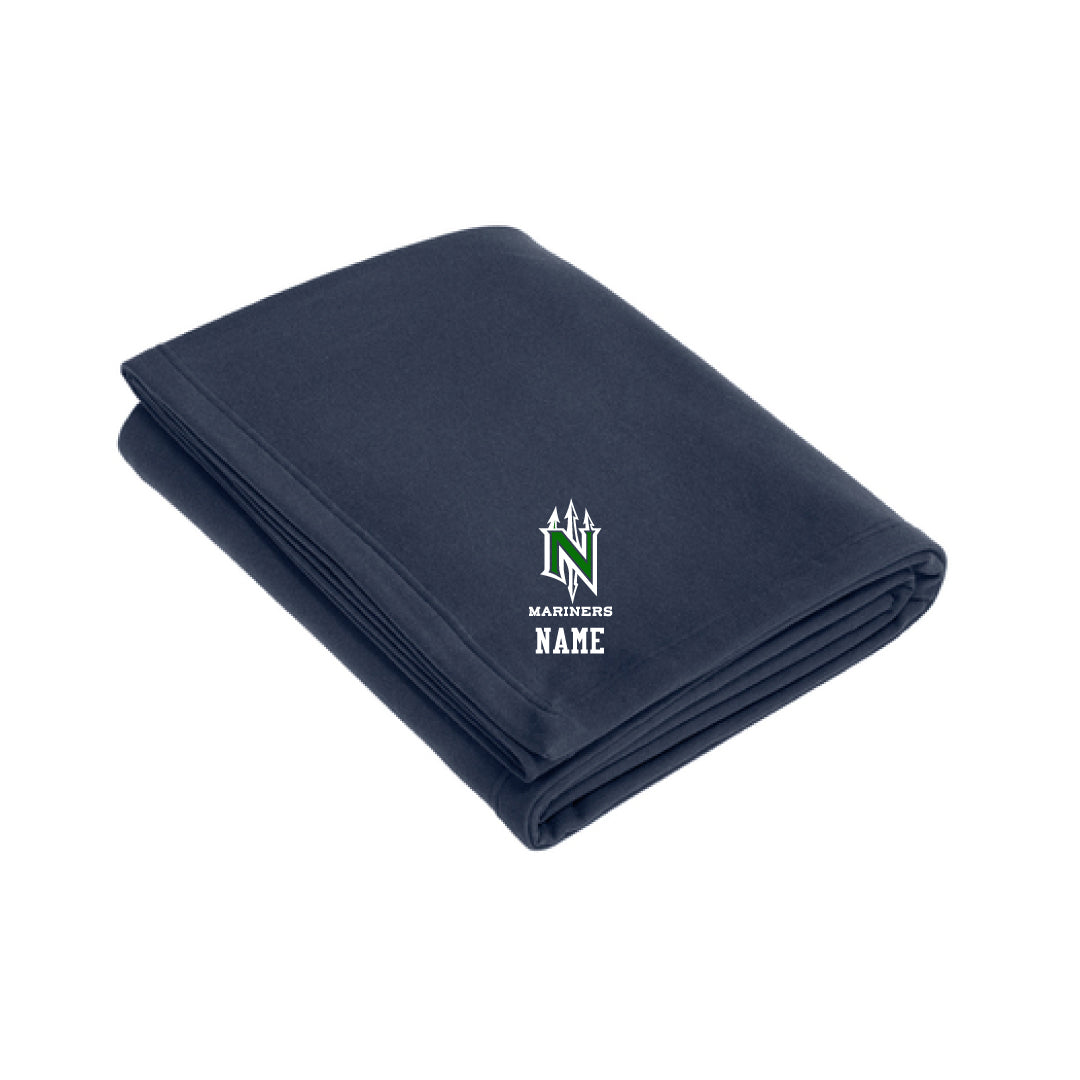 NYB Mariners Sweatshirt Fleece Blanket Logowear Norwalk Youth Baseball Navy