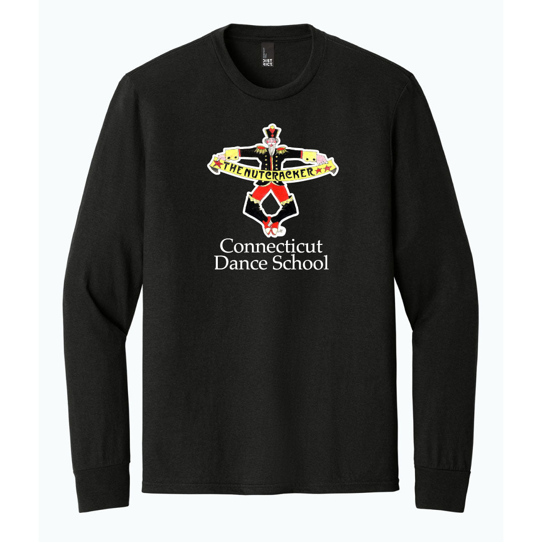 CT Dance Nutcracker Cotton Blend Long Sleeve Logowear Connecticut Dance School Black Youth S