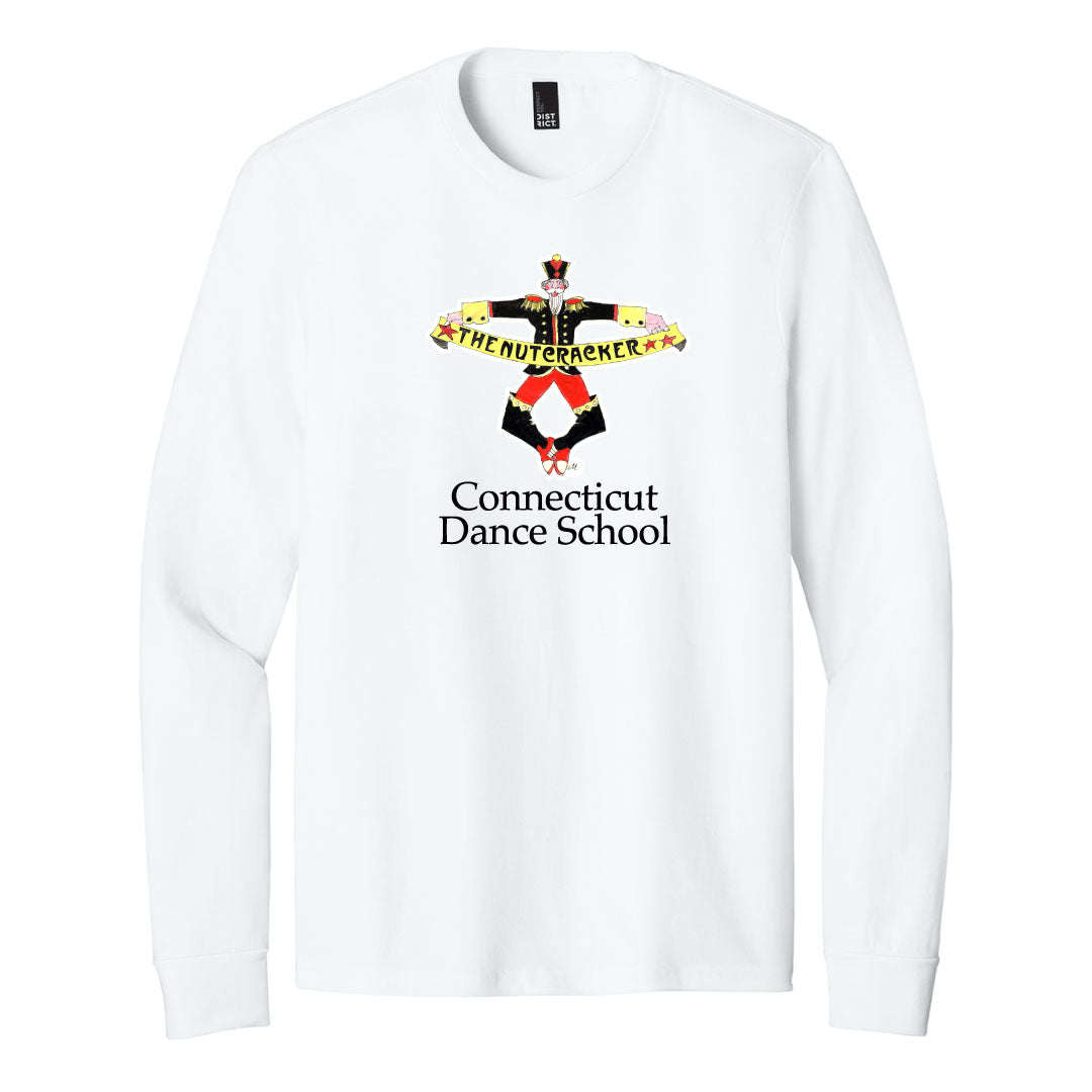 CT Dance Nutcracker Cotton Blend Long Sleeve Logowear Connecticut Dance School White Youth S