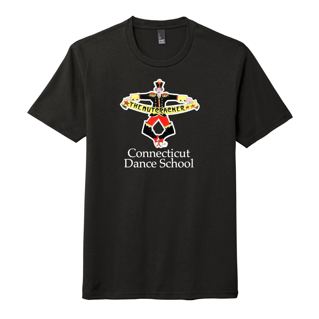 CT Dance Nutcracker Cotton Blend Short Sleeve Logowear Connecticut Dance School Black Youth S
