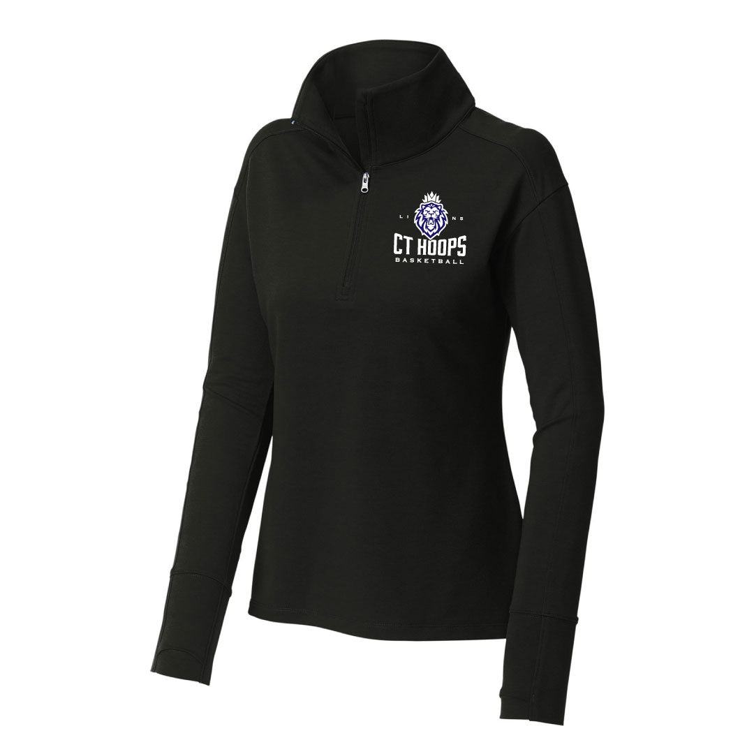 CT Hoops Basketball Performance 1/4 Zip Logowear CT Hoops Basketball Black Ladies XS