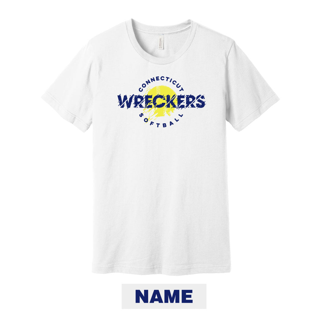 CT Wreckers Softball Tri Blend Cotton Tee Logowear CT Wreckers White Youth S