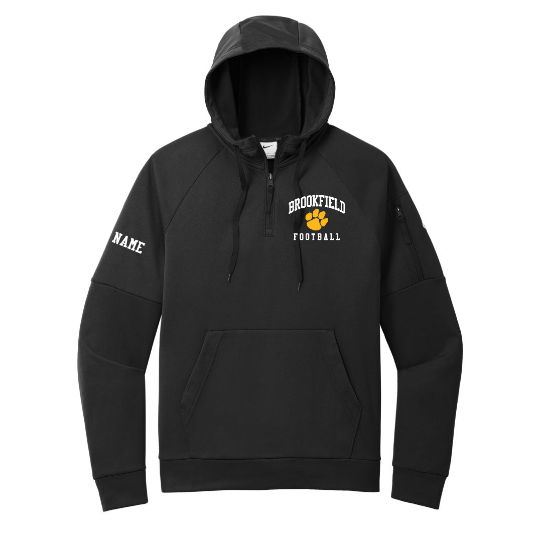 Brookfield Football COACH Nike 1/4 Zip Hooded Fleece