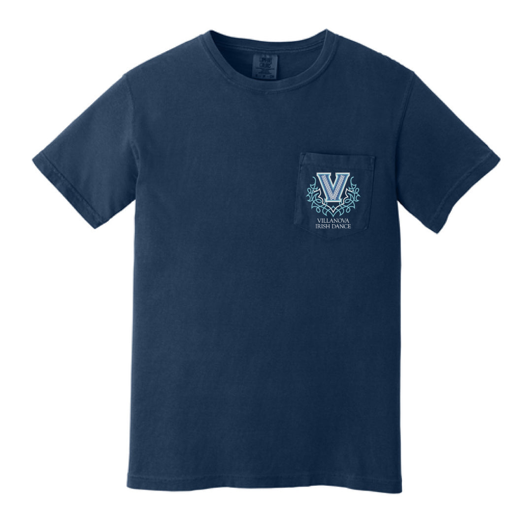 Villanova Irish Dance Comfort Color Pocket Tee