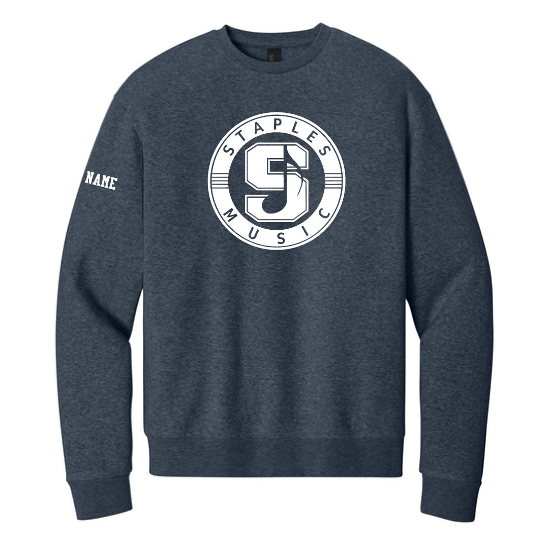 Staples Music Mello Fleece Crewneck Logowear Staples Music Navy Heather Adult XS