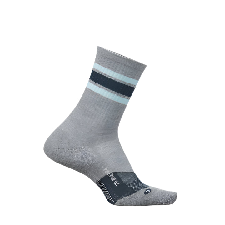 Feetures Trail Max Cushion Mini Crew Apparel Feetures Ascent Gray Small