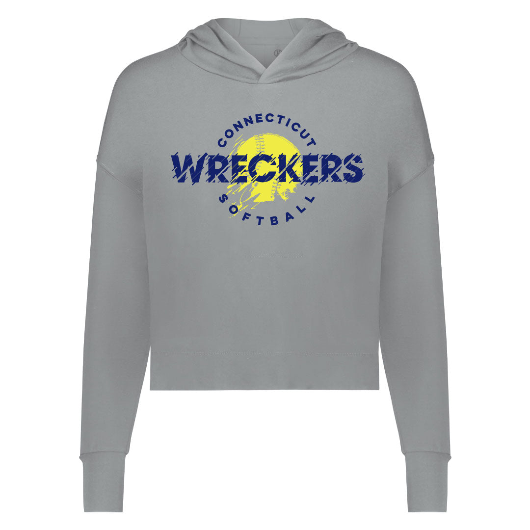 CT Wreckers Softball Girls Effortless Hoodie Logowear CT Wreckers Grey Ladies XS