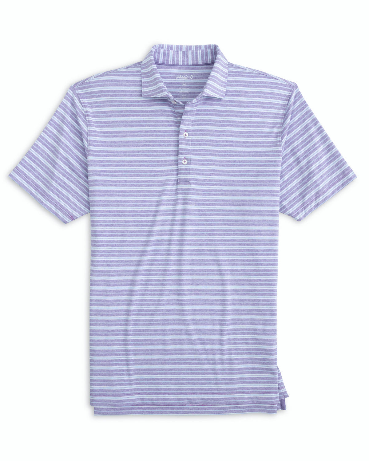 Johnnie O Mens Zayn Striped Jersey Performance Polo Apparel Johnnie-O Boysenberry Small