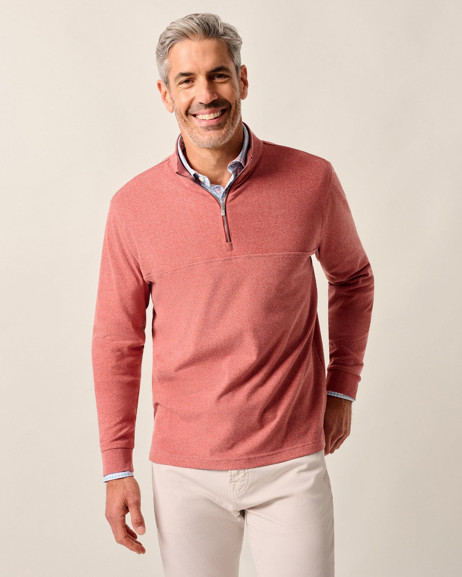 Johnnie-O Men's Mikey Performance 1/4 Zip Pullover Apparel Johnnie-O Brick Small