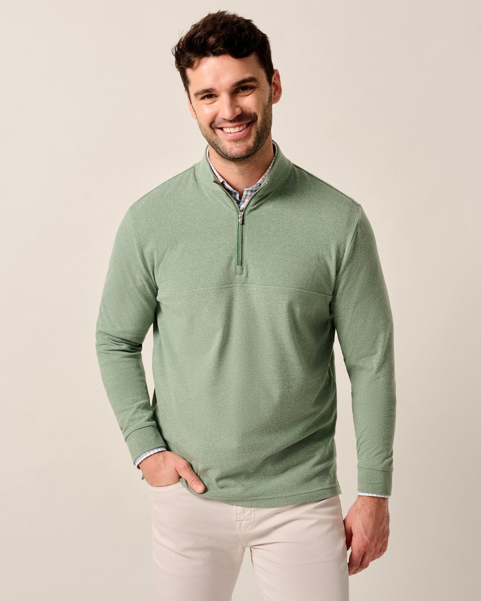 Johnnie-O Men's Mikey Performance 1/4 Zip Pullover Apparel Johnnie-O Fern Small